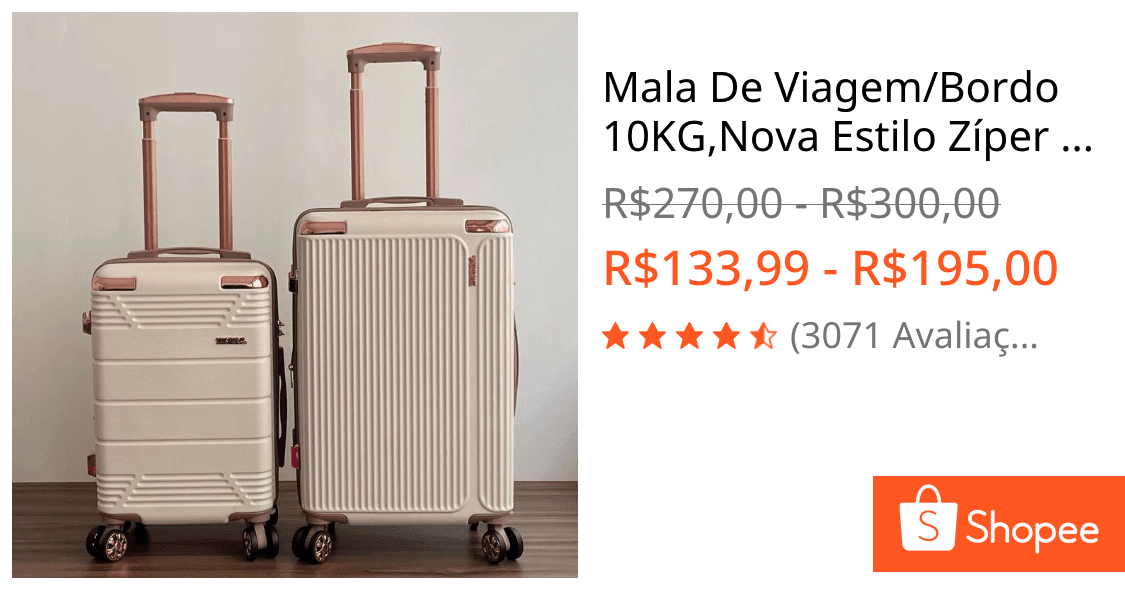 Mala De Viagem/Bordo 10KG,Nova Estilo Zíper Dupla Camada Anti-Roubo,Rodas Duplas 360Grau lançamento