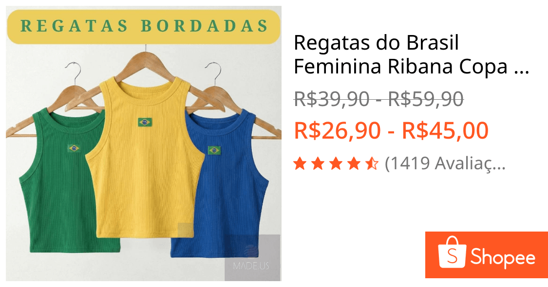 Regatas do Brasil Feminina Ribana Copa Bandeira BORDADA